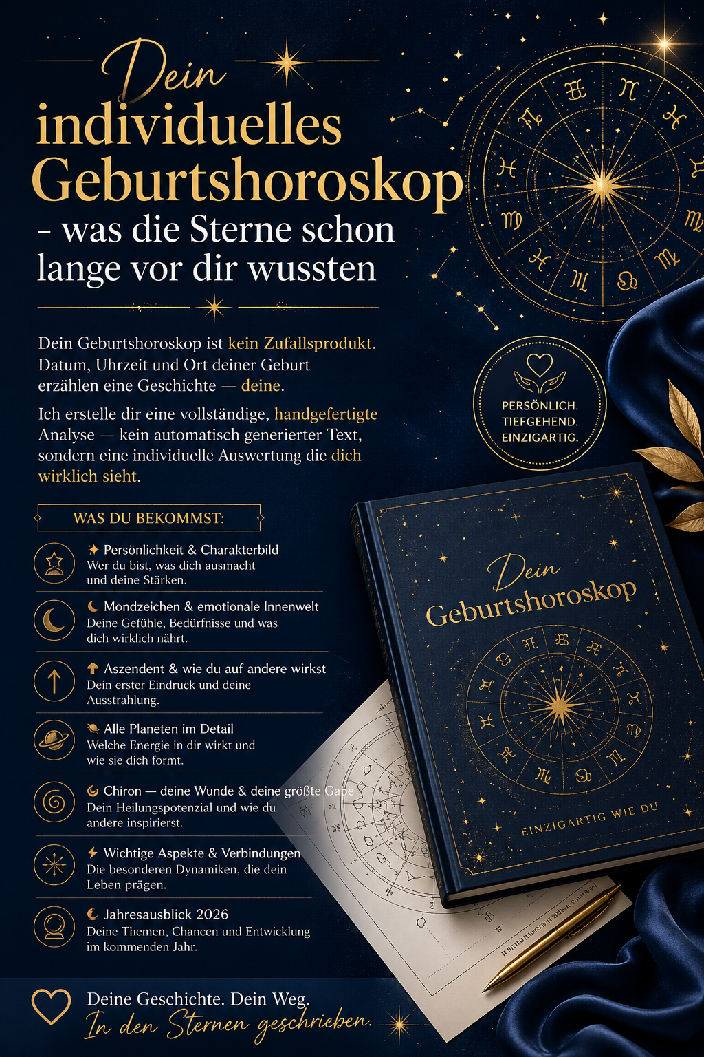 Individuelles Geburtshoroskop — Persönliche Analyse - was die Sterne schon dein ganzes Leben wissen