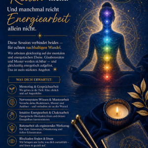 Mentoring + Energiearbeit — Tiefe Transformation auf zwei Ebenen