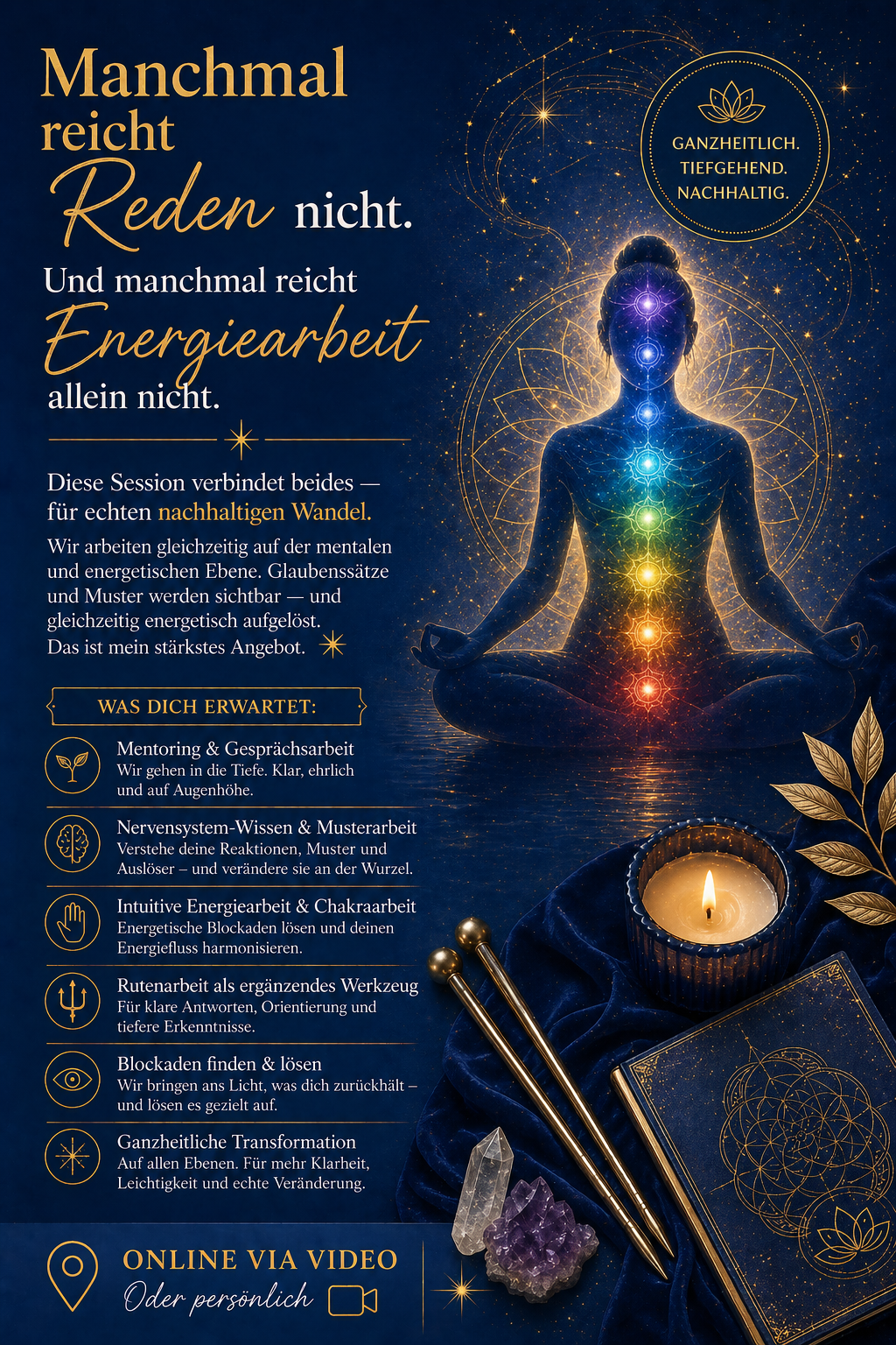 Mentoring + Energiearbeit — Tiefe Transformation auf zwei Ebenen
