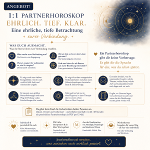 Partnerhoroskop individuell, Synastrie, Beziehungshoroskop